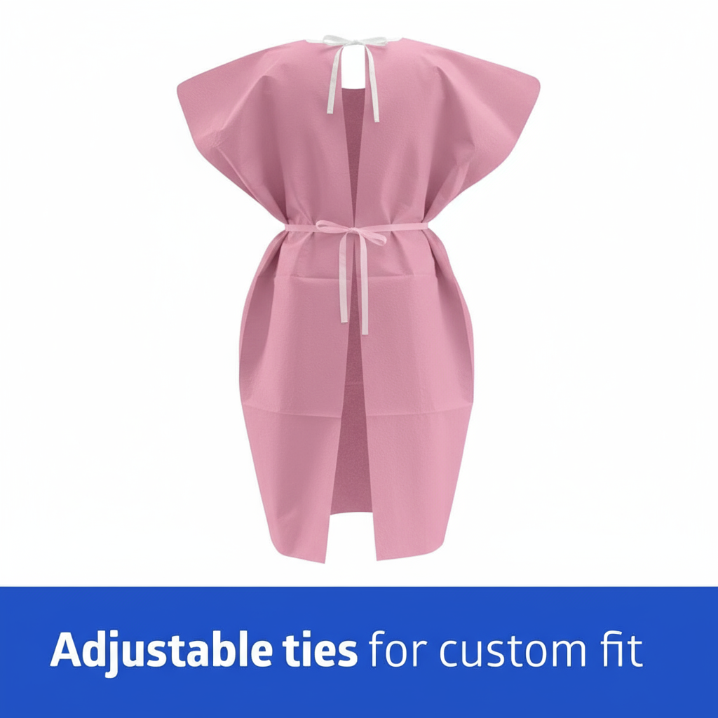 Back view of patient gown