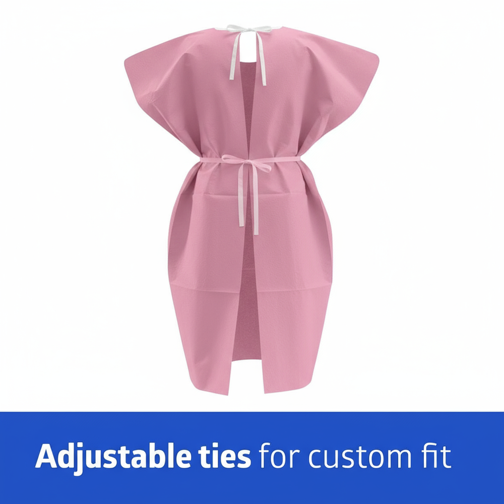 Back view of patient gown