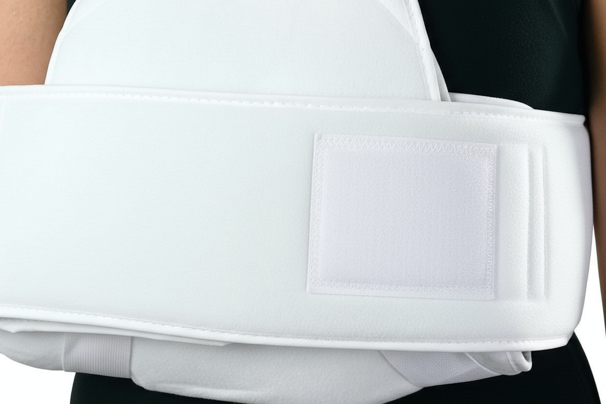 Close-up detail of soft pile foam and contact closure