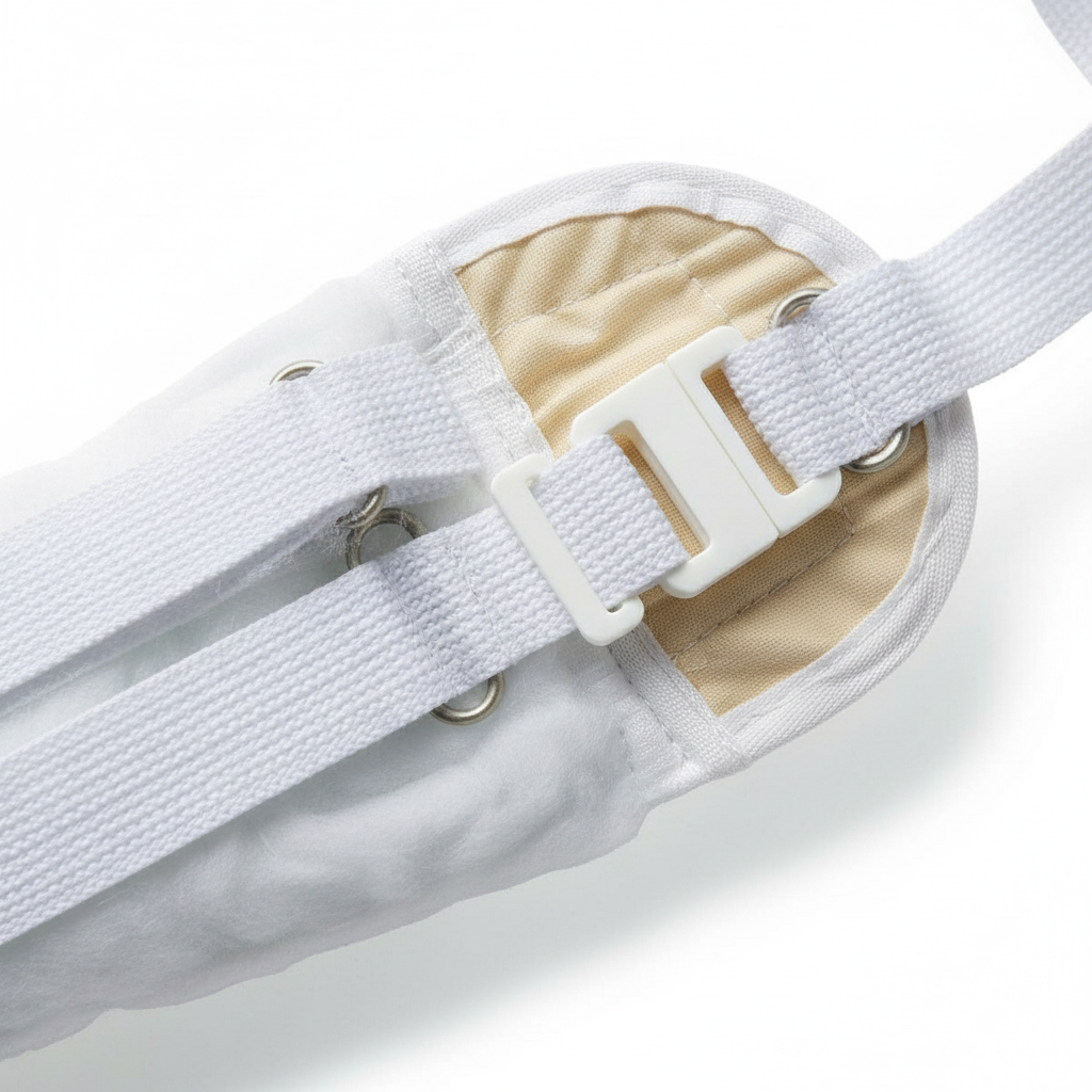 Macro detail of cuff mechanism and quick-adjust release