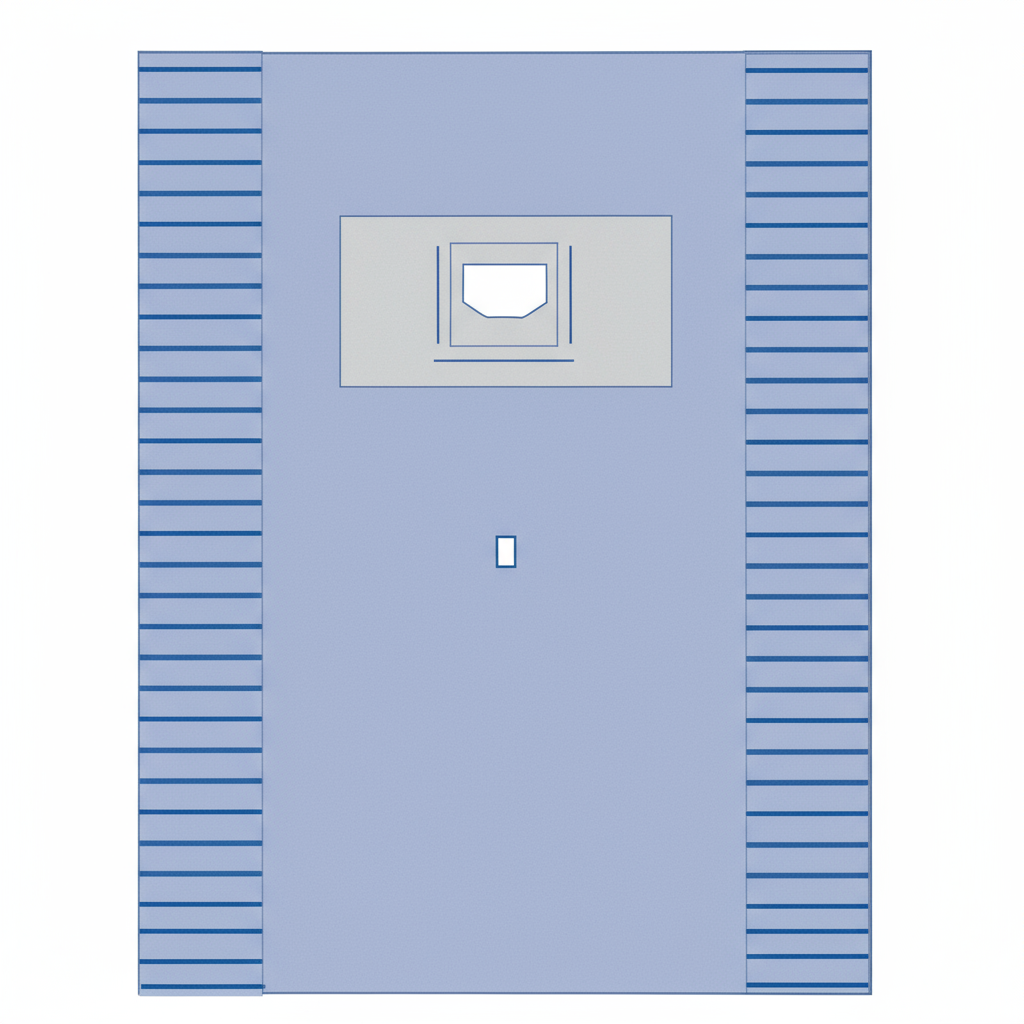 Full drape layout - top view