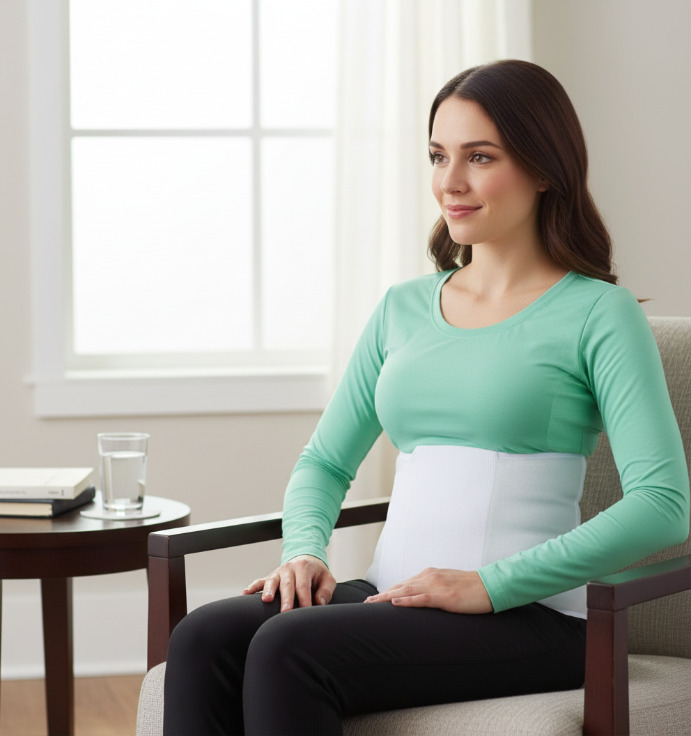 Abdominal Binder In Use