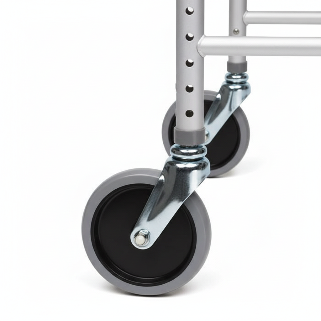 Walker wheels side installation view