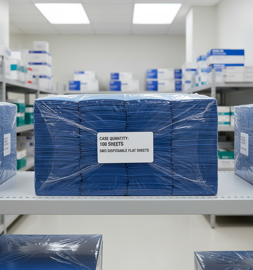 Stacked Disposable Sheets Case Quantity