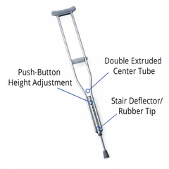 Angled view of aluminum construction
