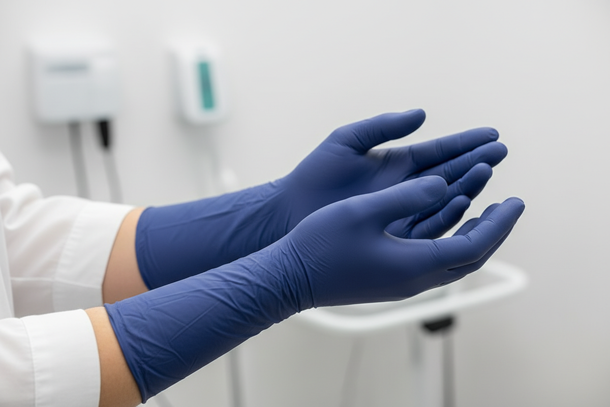 Healthcare Professional Wearing Gloves