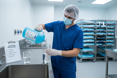Healthcare Professional Demonstrating Proper Dilution
