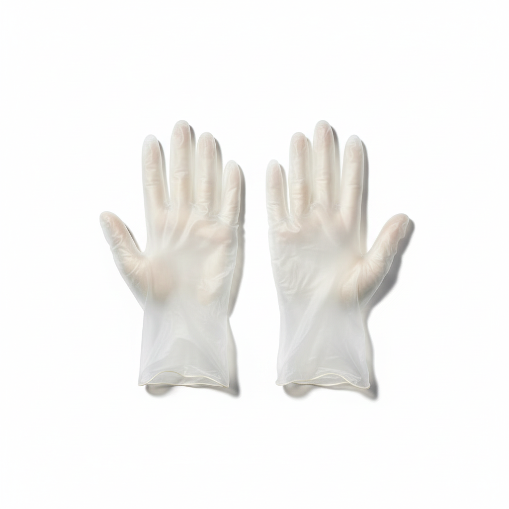 Vinyl Exam Gloves - Flat Lay