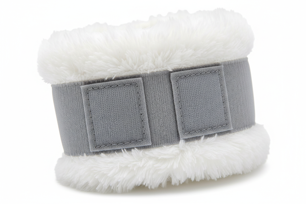 Close-up of synthetic fur cuff