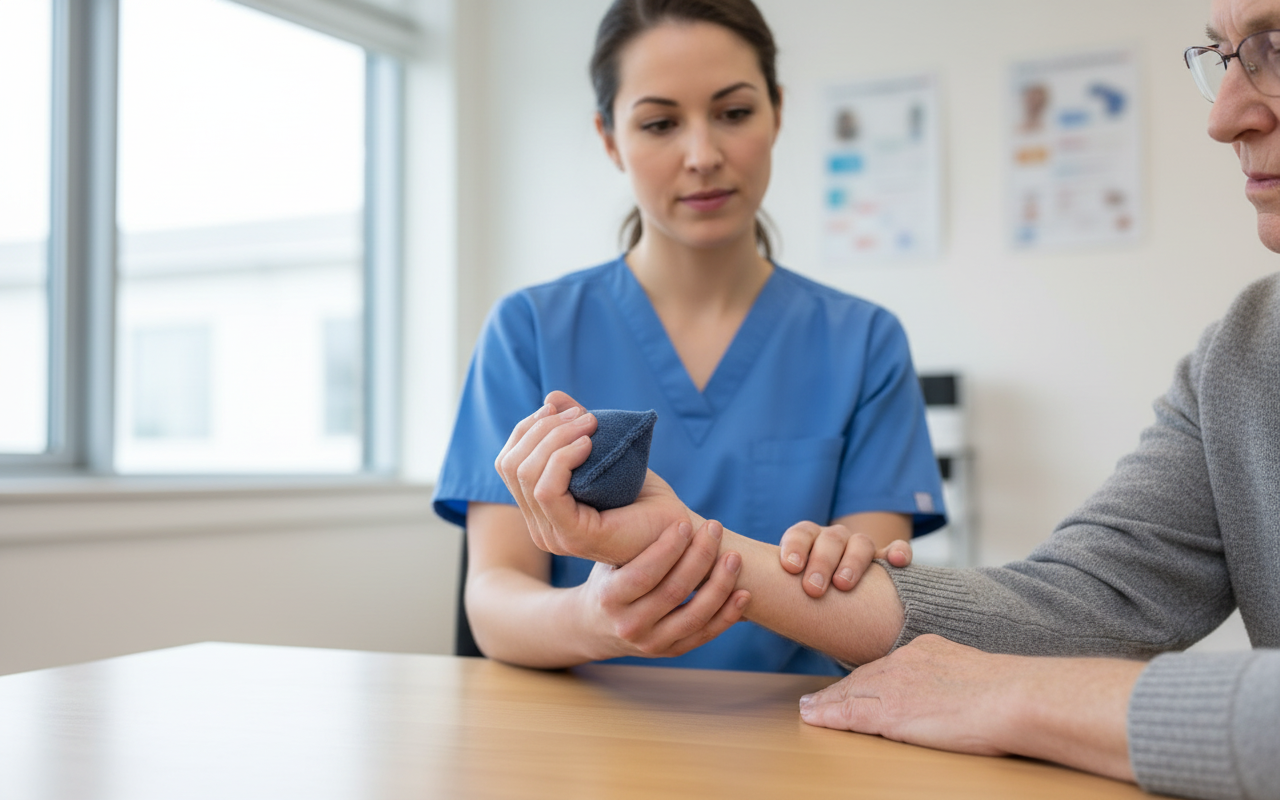 Stroke rehabilitation therapy session