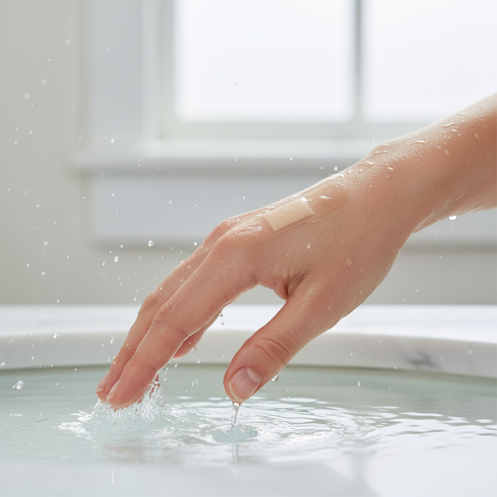 Waterproof feature demonstration