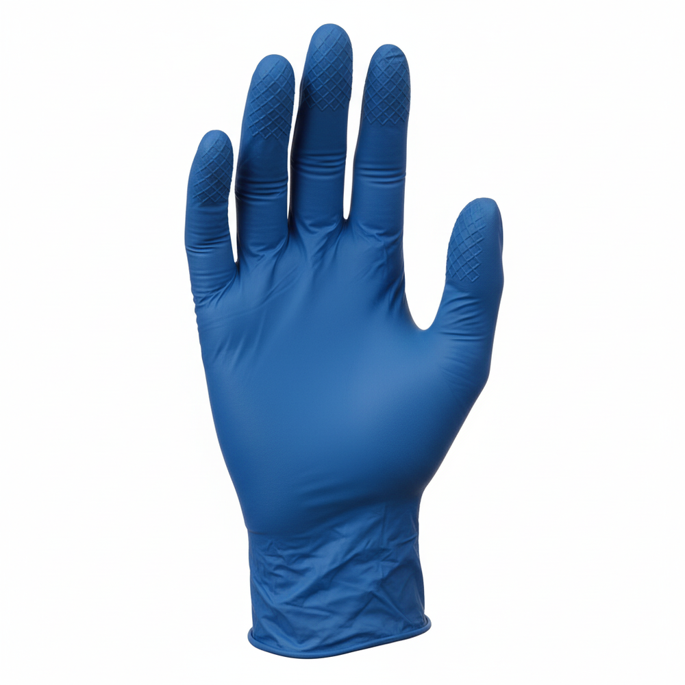 45-degree angle view showing textured fingertips