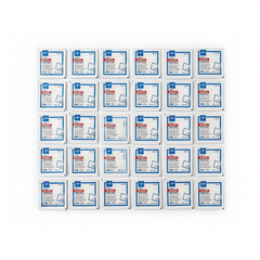 Multiple prep pad packets flat lay