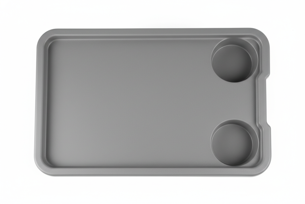 Top View - Tray Surface with Cup Holders