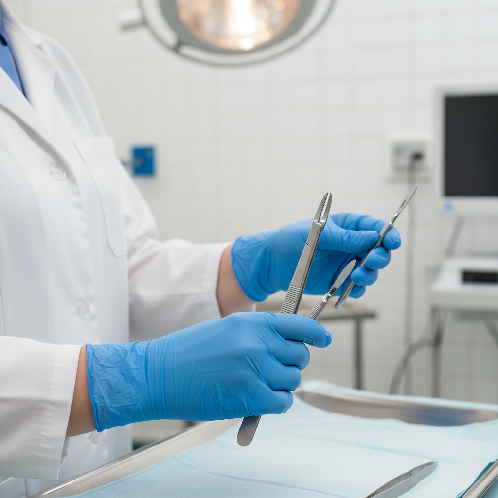 Healthcare Professional Using Gloves