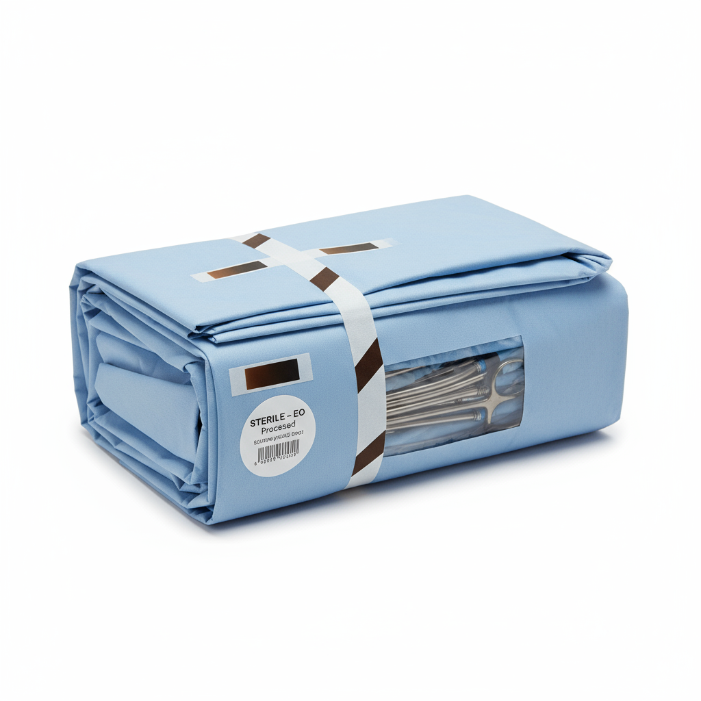 Side view of sterile packaging