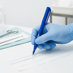 Medical professional demonstrating proper grip