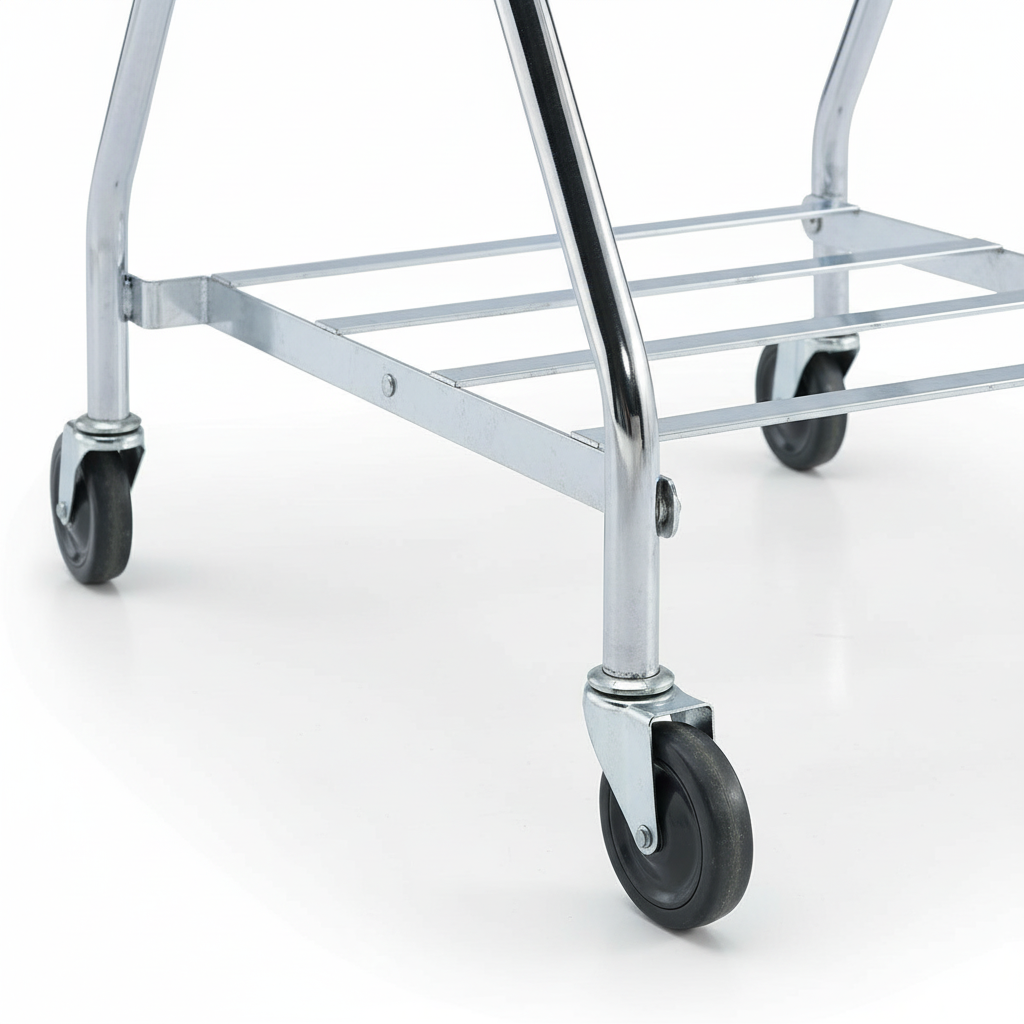 Close-up of caster wheels