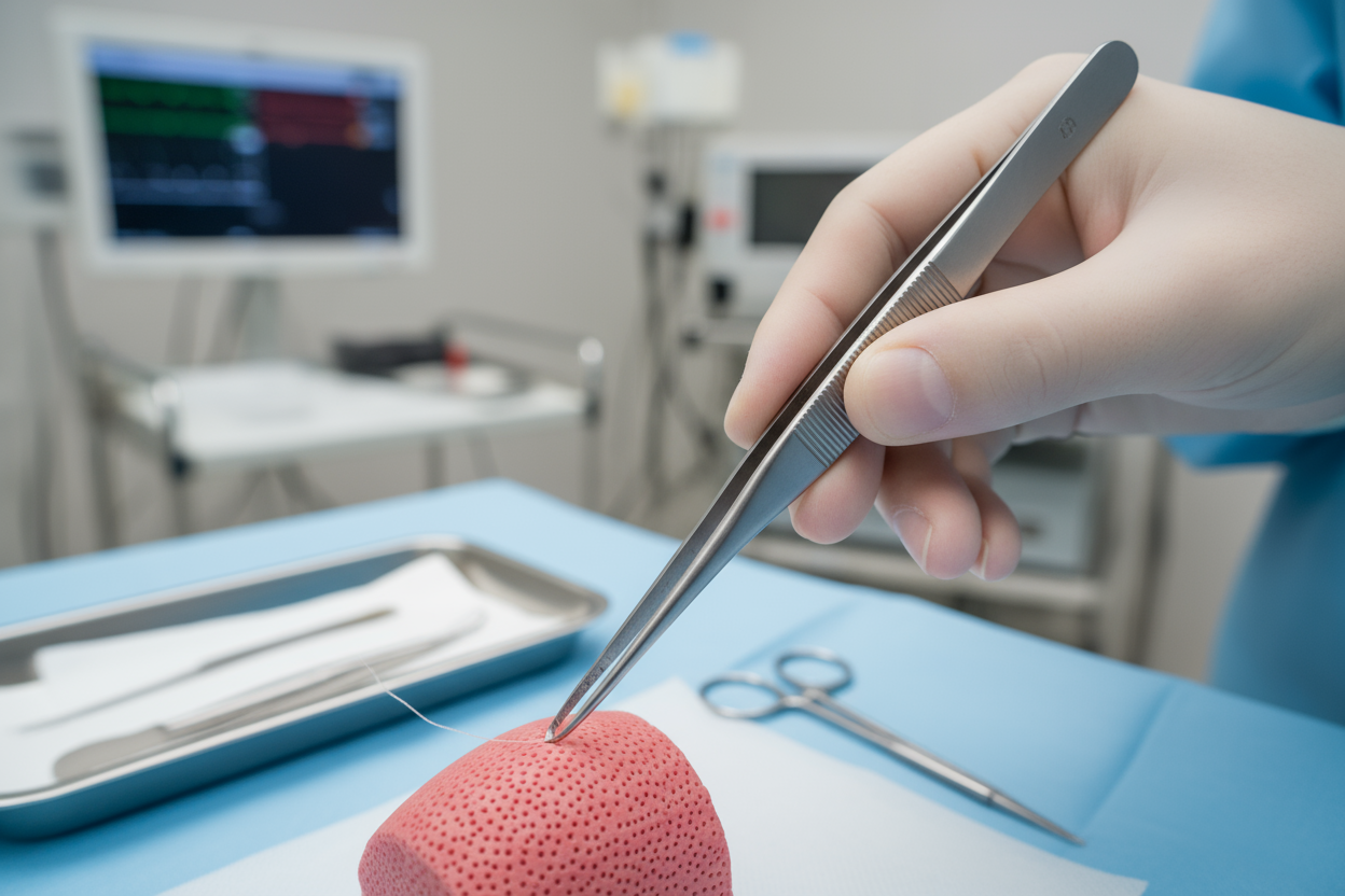 Professional Stainless Steel Precision Eyebrow Tweezers - 4 Inch Medical Grade, Single-Use, Nonsterile (Box of 12)