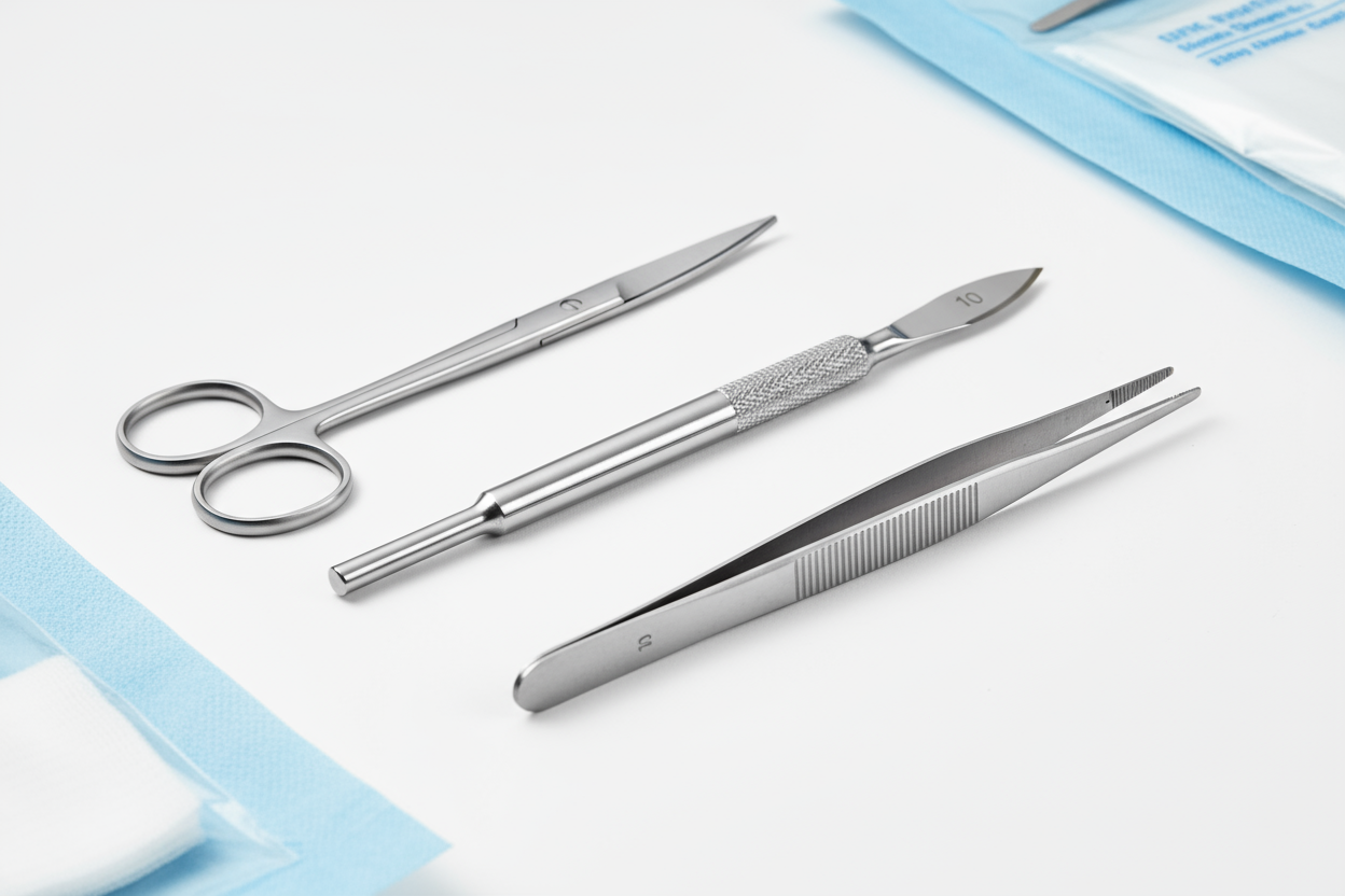 Sterile Debridement Kit - Instrument Detail Close-Up