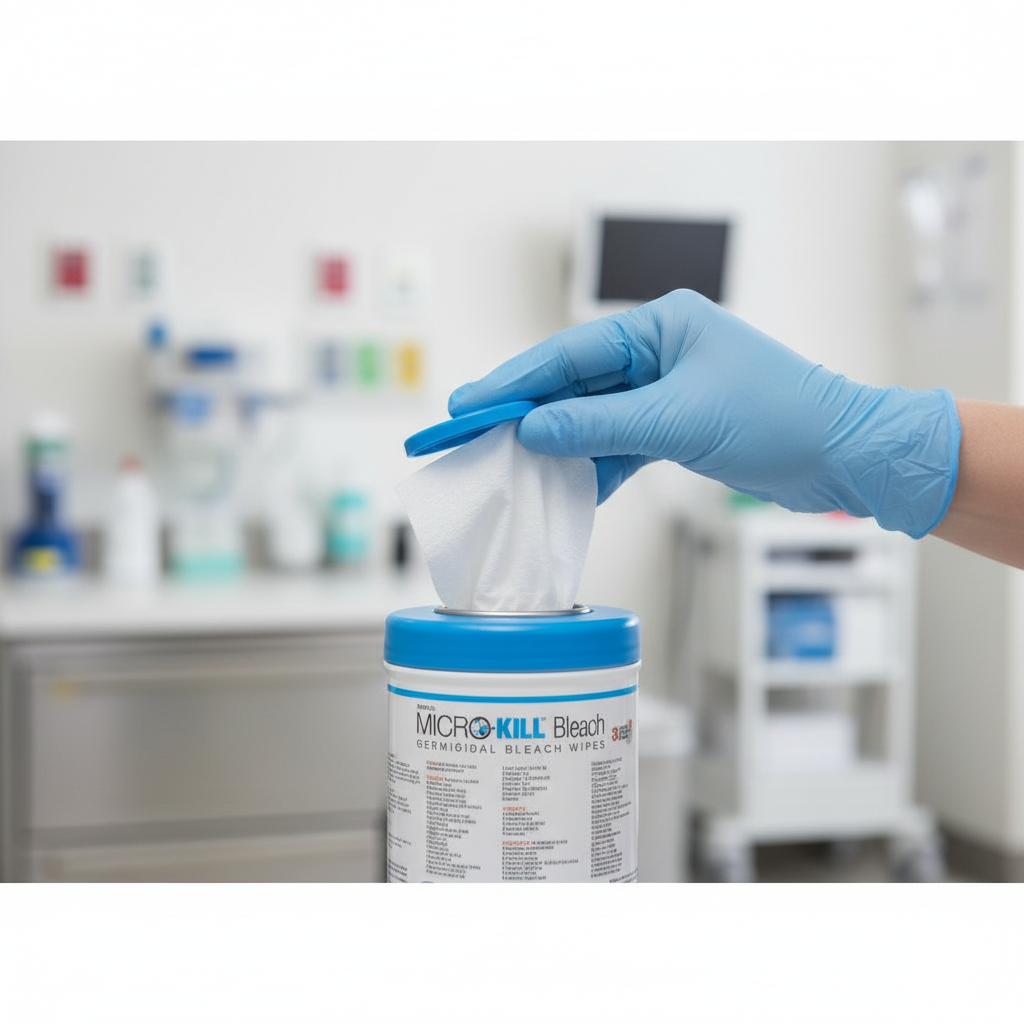 Medline Micro-Kill Bleach Germicidal Wipes | EPA Registered Hospital ...