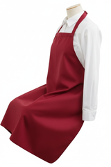 Professional Apron-Style Adult Bib - 27" Long Lap Protection with Snap Closure