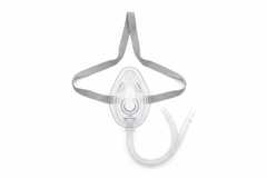 Medical Aerosol Mask with Adjustable Head Strap - Clear Elongated Design for Single Patient Use