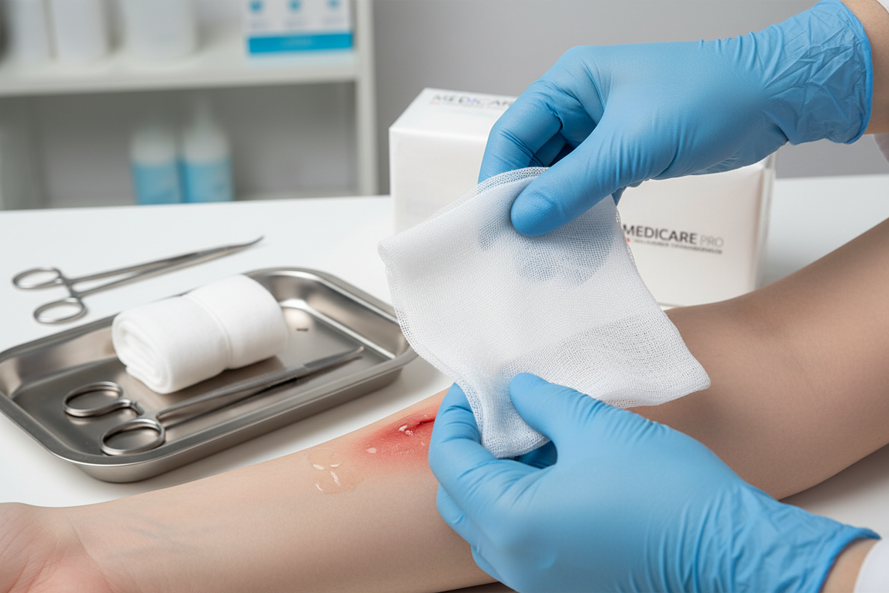 Medline Curad Oil Emulsion Gauze Dressing, Sterile, 3" x 8" - Non-Adherent Wound Care