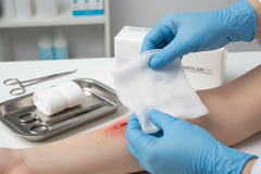 Medline Curad Oil Emulsion Gauze Dressing, Sterile, 3" x 8" - Non-Adherent Wound Care