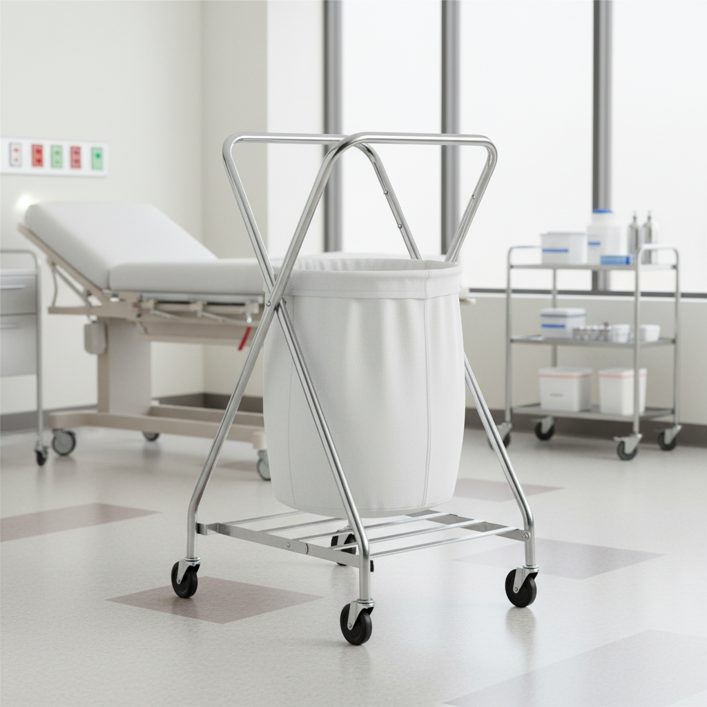 Hamper stand in healthcare setting