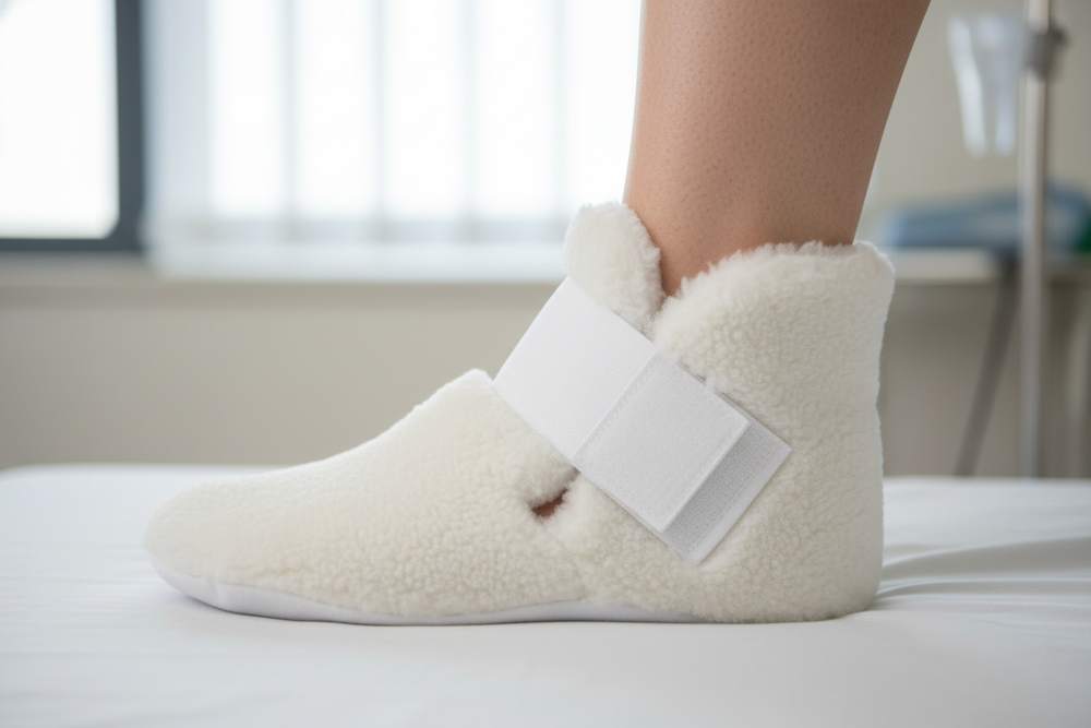 Heel Protector Side View - In Use