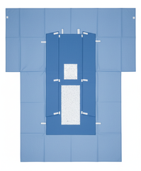Overhead view showing full 110x124x80 dimensions