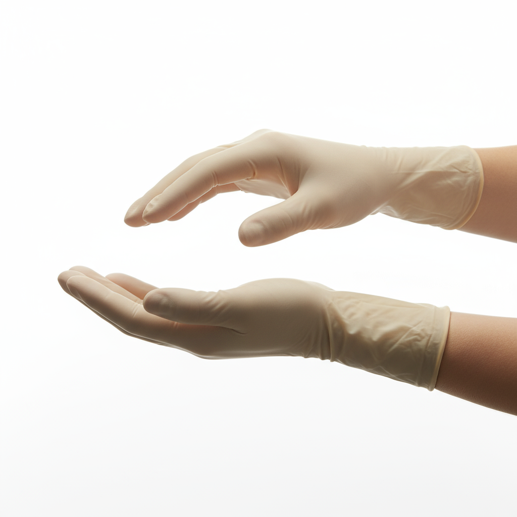 Gloves being worn showing proper fit