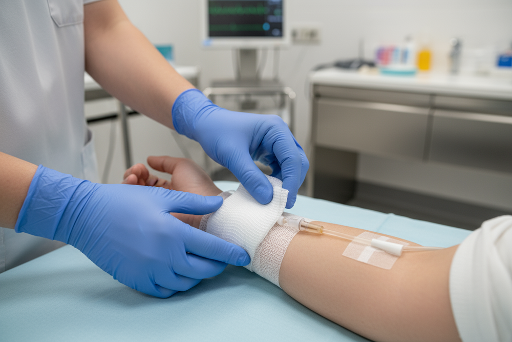 Bandage Application on Arm