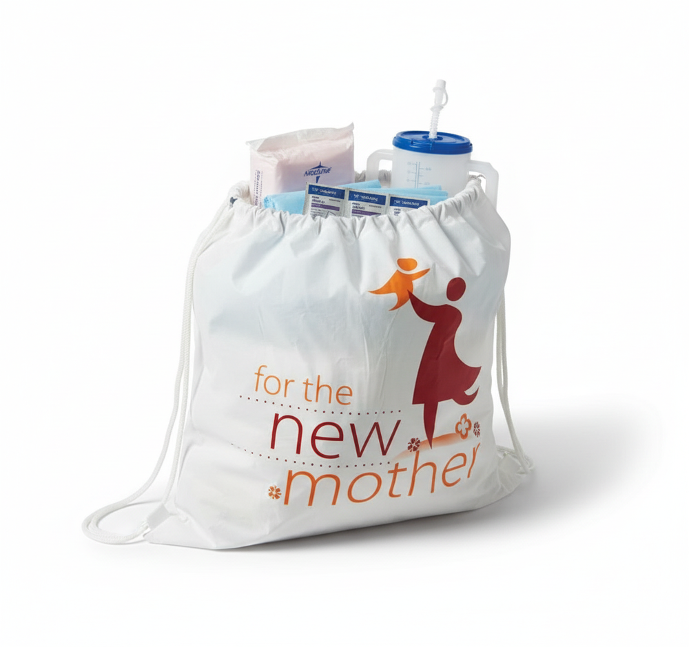 Side view with drawstring bag packaging