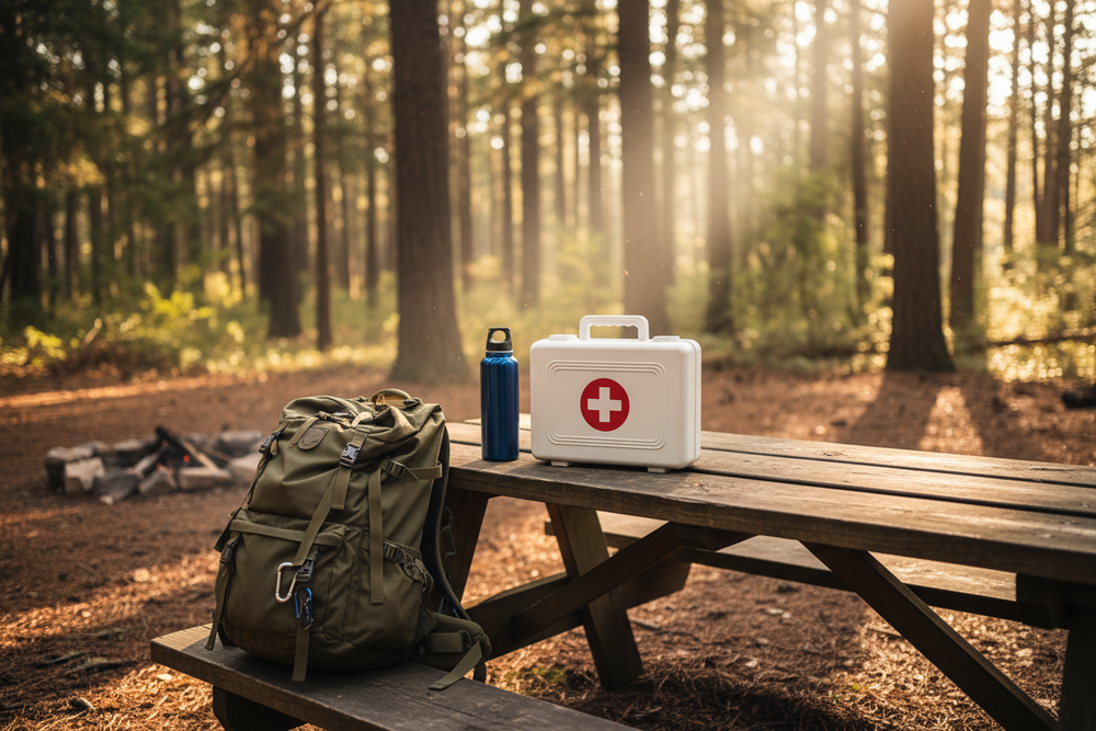 First Aid Kit at Campsite