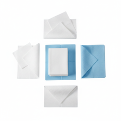 Stacked towels overhead