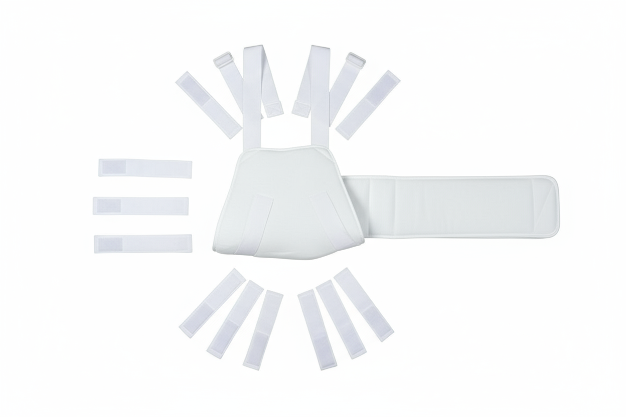 Flat lay showing all components