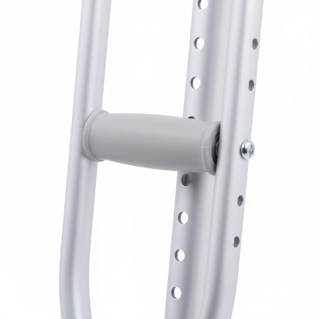 Push-button height adjustment detail