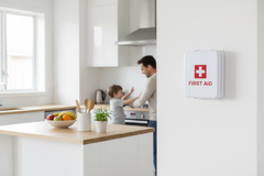 First Aid Kit in Home Kitchen