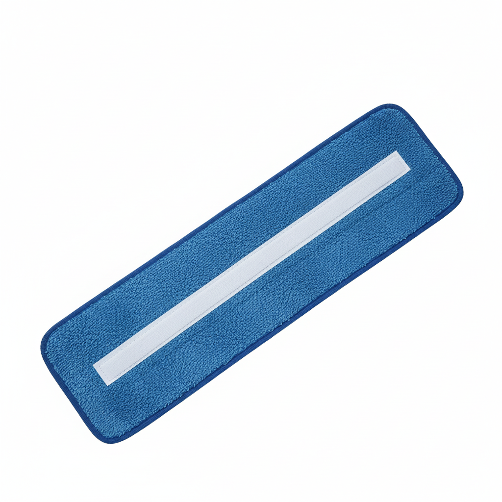 Top-down view of microfiber mop
