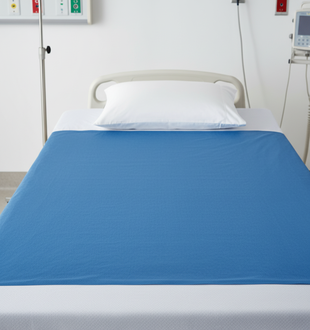 SMS Sheet on Hospital Bed - Full Coverage View