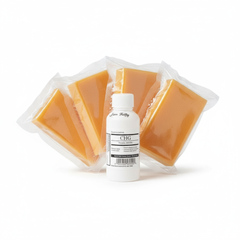 Close-up of CHG solution and sponges