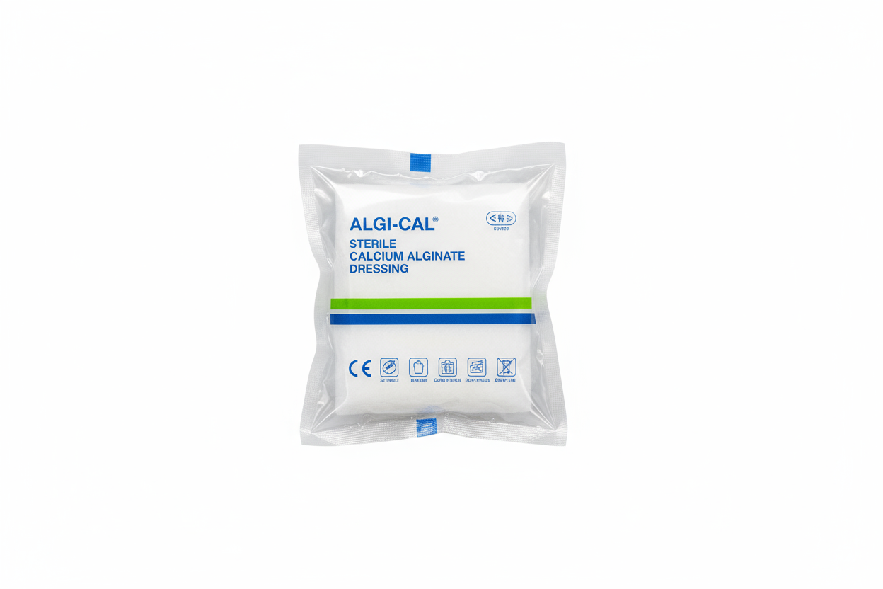 Equos Calcium Alginate Wound Dressing - Sterile, High Absorbency for Moderate to Heavy Drainage