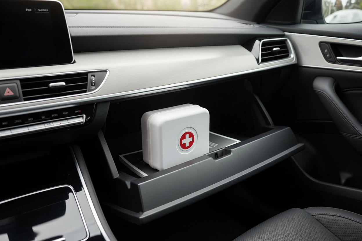 First Aid Kit in Car Glove Compartment