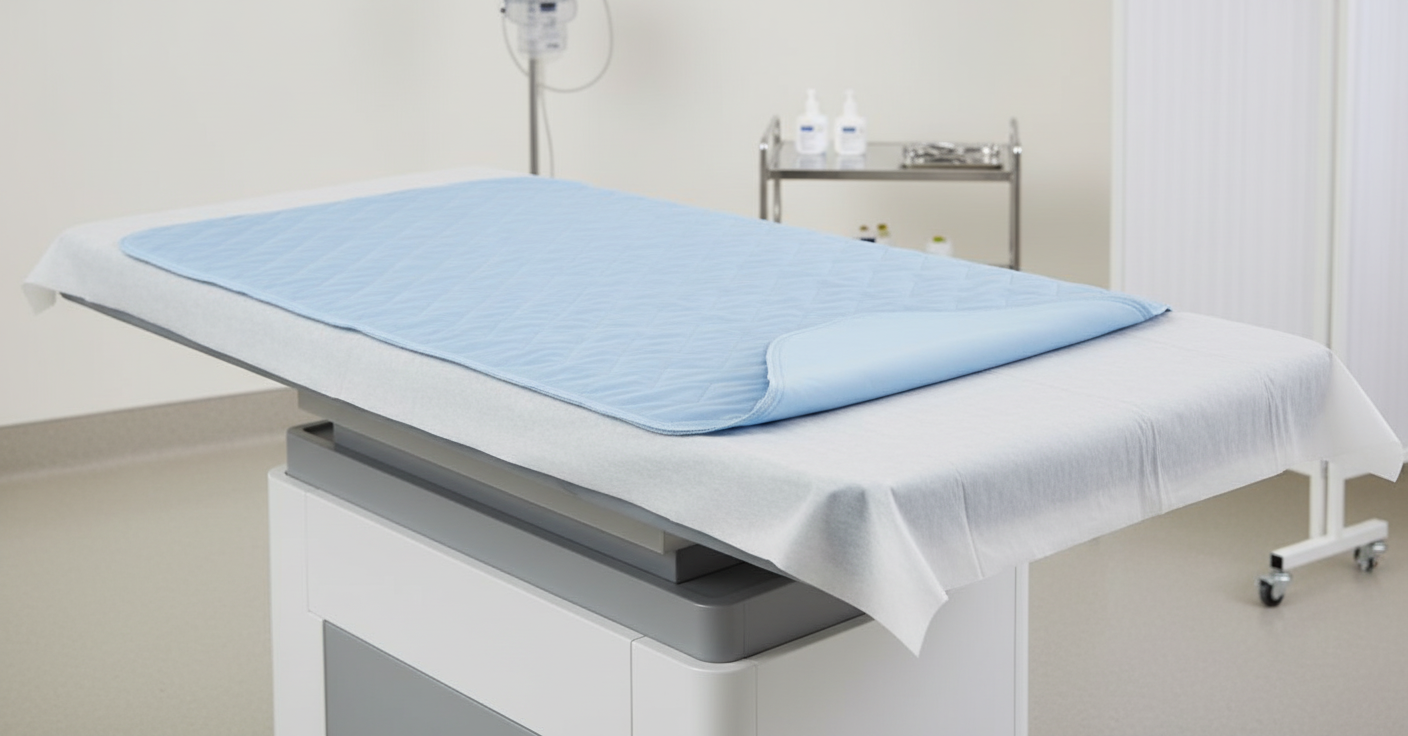 Underpad on examination table