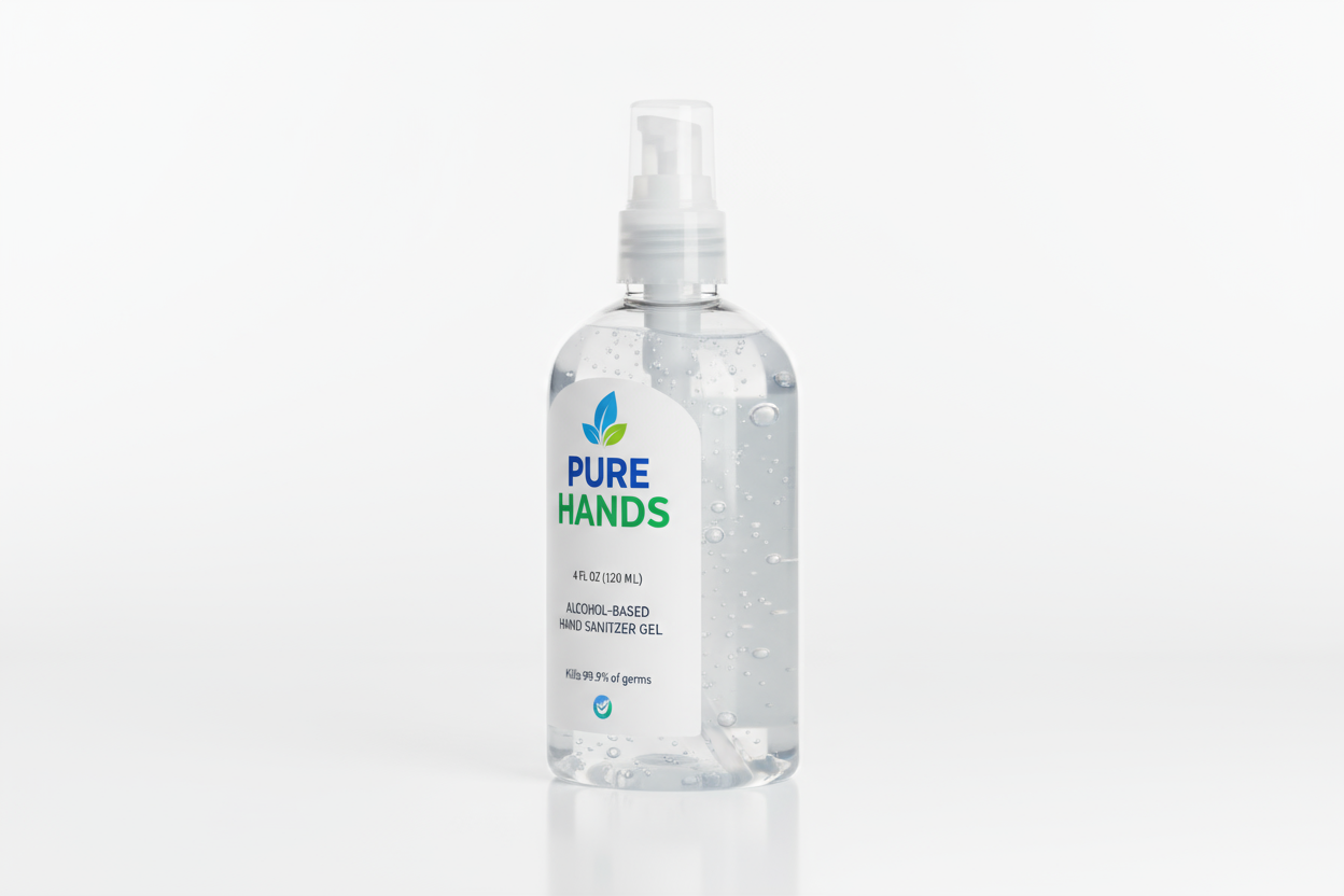 Hand Sanitizer Angled View