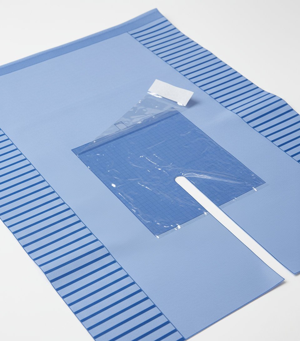 Detail of adhesive drape components