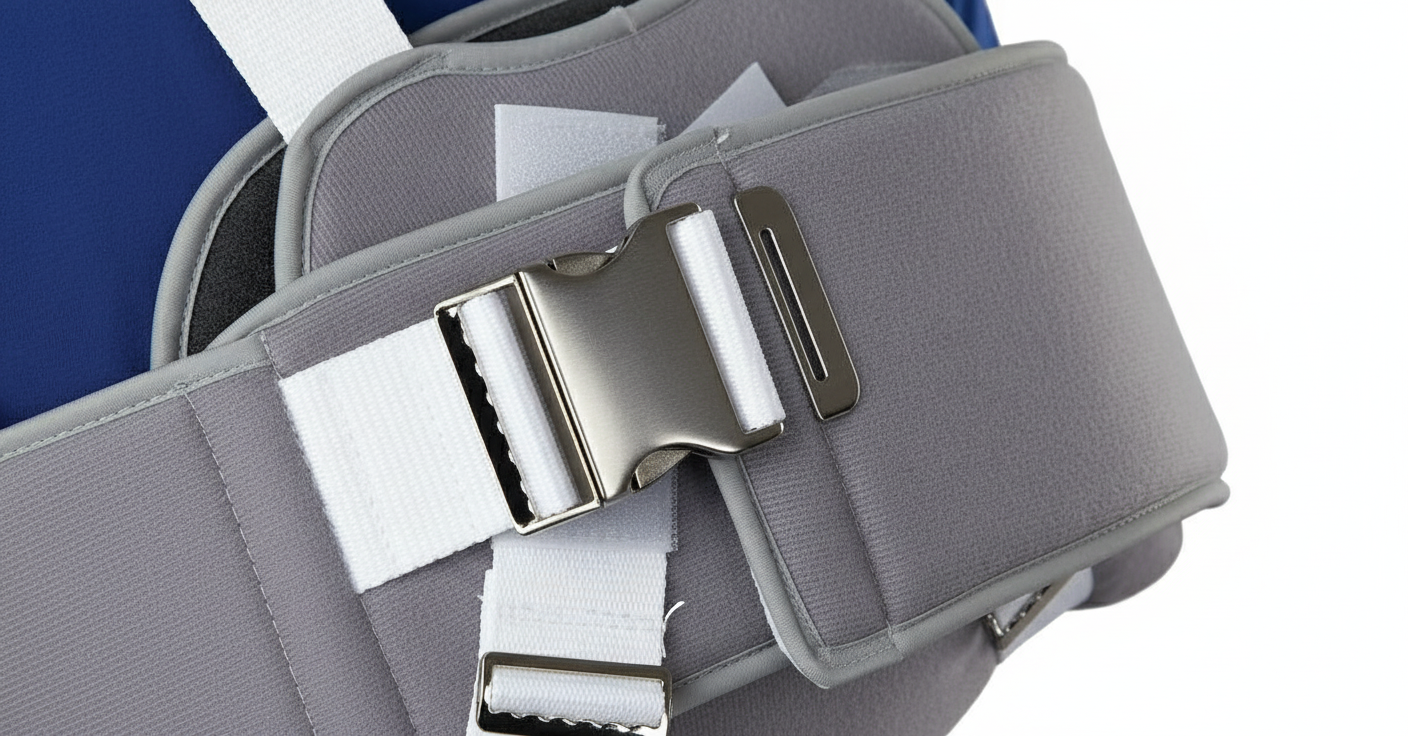 Close-up of metal buckles