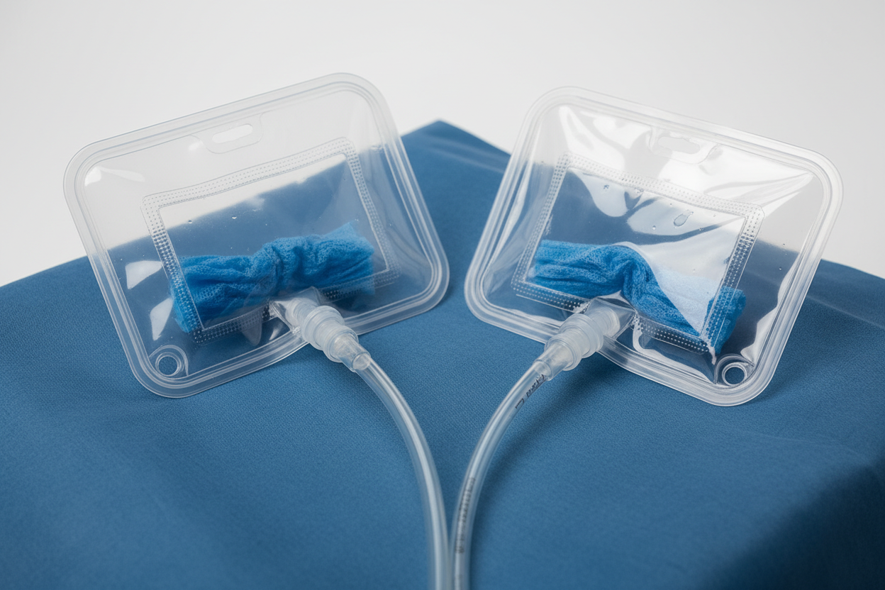 Dual Fluid Collection Pouches